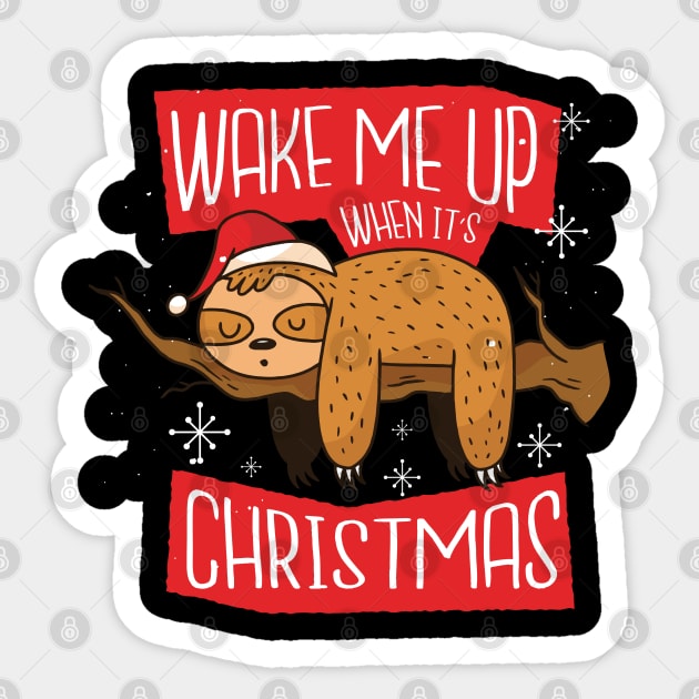 Christmas Sloth Sticker by madeinchorley